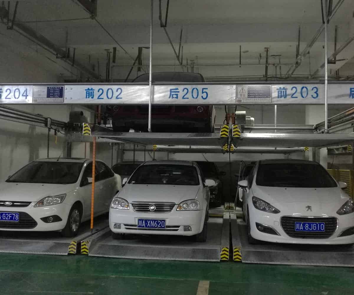 二層升降橫移機(jī)械停車位